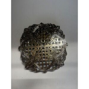 Vintage Godinger Silver Plate Expandable Trivet (1993) 8-11"